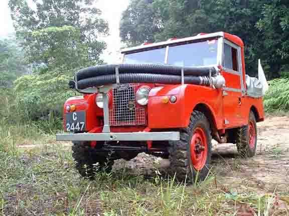 Land Rover fire truck